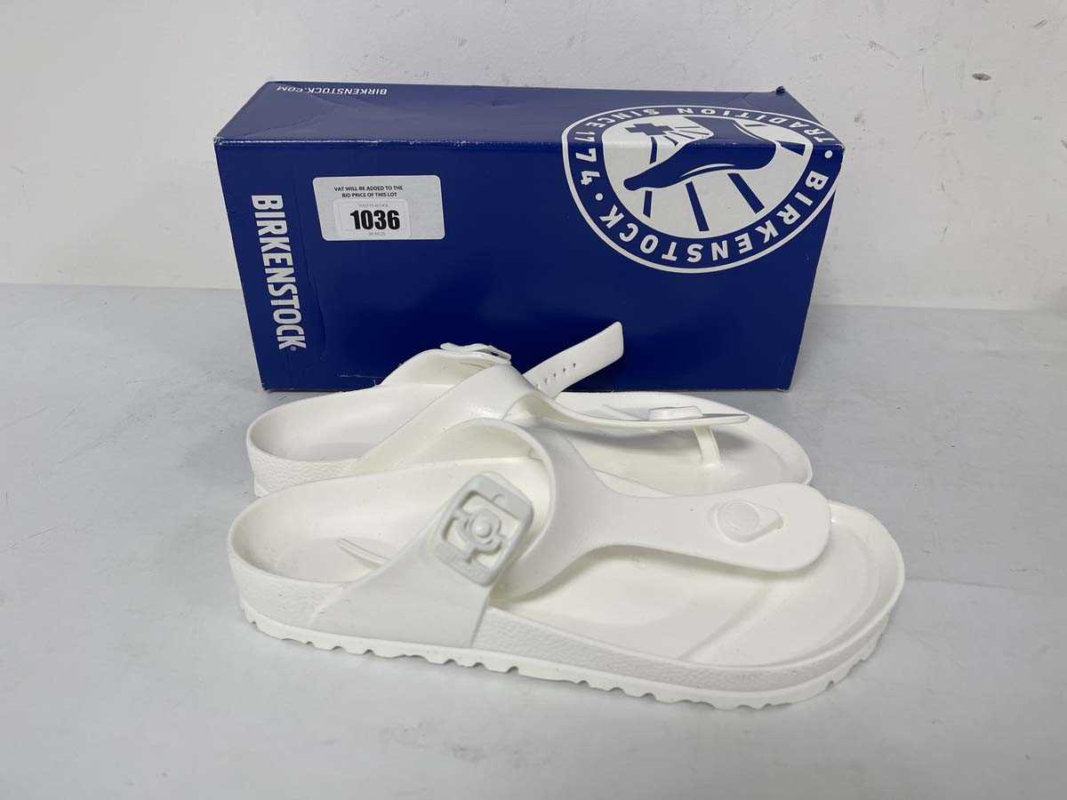 Lot Birkenstock gizeh eva sandals in white size...