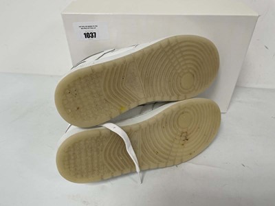Lot Represent reptor low leather trainers in whit...