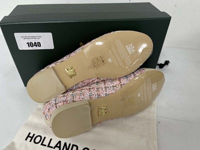 Lot Holland Cooper pink sparkle boucle ballet...