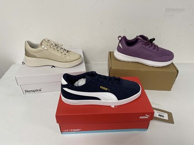 Lot 3x Boxed pairs of trainers to include Geox UK7,...