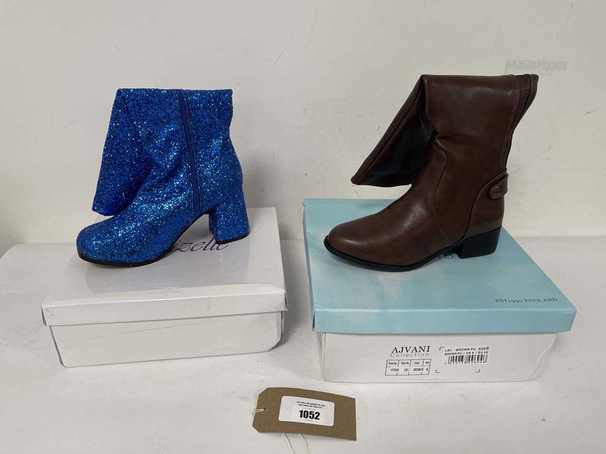 Lot 2x Boxed pairs of boots to include Gizelle UK6...