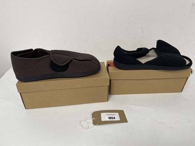 Lot 2x Boxed pairs of Tiestra slippers both size UK10