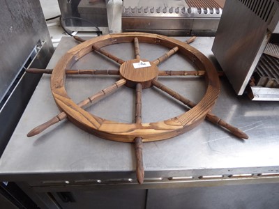 Lot 713 - Ships ornamental wheel