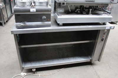 Lot 719 - Mobile hot cupboard with open front