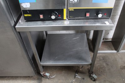 Lot 735 - Stainless steel mobile prep table