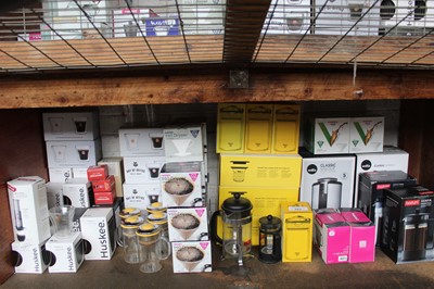 Lot 763 - Shelf of retail stock from a coffee shop to...