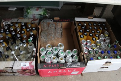 Lot 770 - 3 trays of various soft drinks to include...