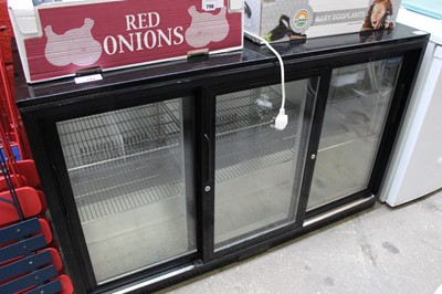 Lot 791 - 135cm Polar 3 door under counter display fridge