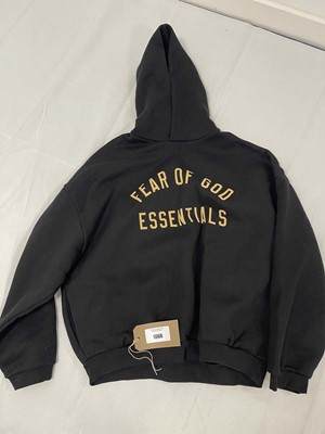 Lot Essentials Fear of God front logo hoodie in...
