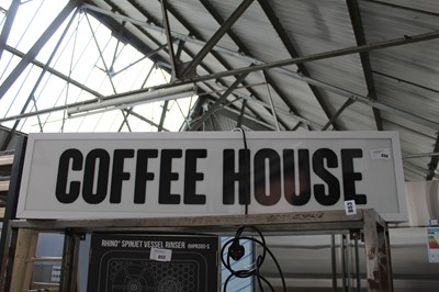 Lot 826 - 125cm coffee house illuminated sign