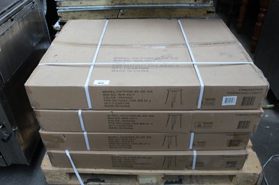 Lot 874 - 4 orange poser height bistro type tables