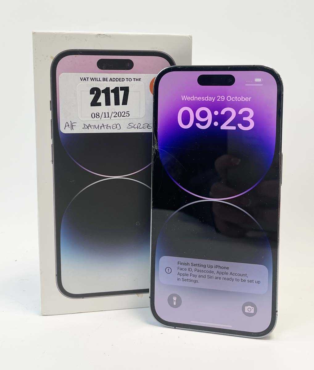 Lot iPhone 14 Pro 128GB Deep Purple with box...