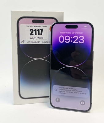 Lot iPhone 14 Pro 128GB Deep Purple with box...