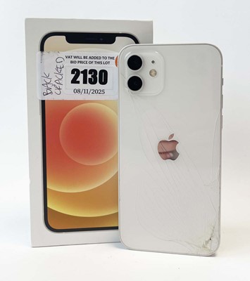 Lot iPhone 12 128GB White with box (back glass...