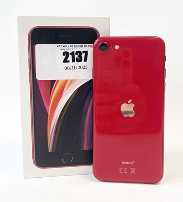 Lot iPhone SE 2020 128GB Red with box, earphones,...