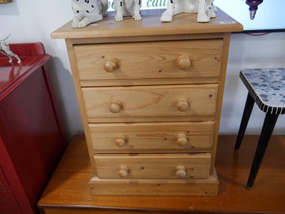 Lot 1108 - Pine 4 drawer night stand