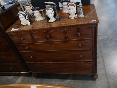 Lot 1119 - Mahogany chest of 3 over 3 drawers,...