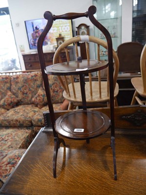 Lot 1173 - Mahogany folding 2 tier stand