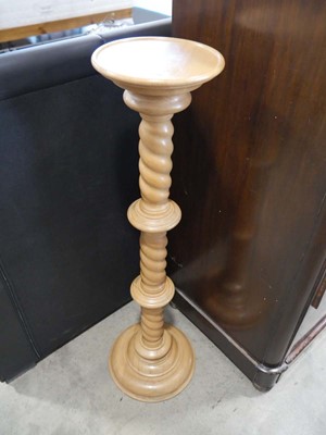 Lot 1176 - Free standing barley twist design hardwood...