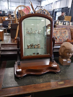 Lot 1177 - Mahogany framed Victorian toilet mirror
