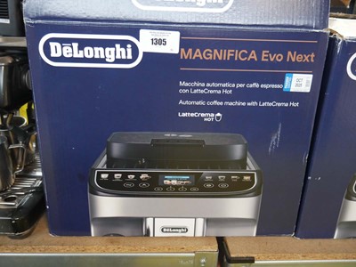 Lot 1305 - Boxed De'Longhi Magnifica Evo Next coffee machine