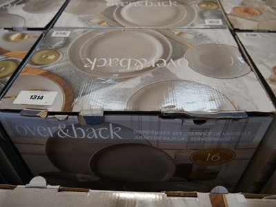 Lot 1314 - Boxed Over & Back plate and bowl set