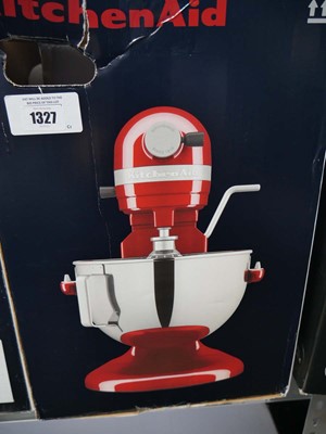 Lot 1327 - Boxed KitchenAid mixer in red