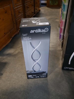 Lot 1182 - Artika Swirl LED table lamp