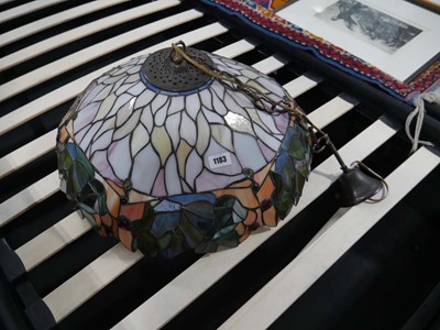 Lot 1183 - Large hanging Tiffany style ceiling light fixture