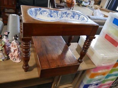 Lot 1184 - Heathcote & Co. bidet with decorative blue and...