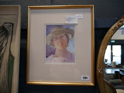 Lot 1201 - Gilt framed glazed and mounted watercolour...