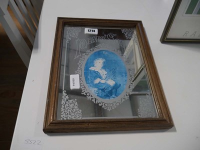 Lot 1214 - Dark oak framed Pears Soap advertising mirror...