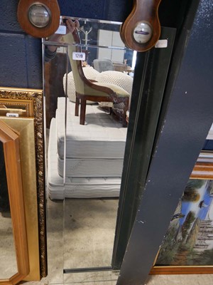 Lot 1219 - Rectangular wall mirror in mirrored frame