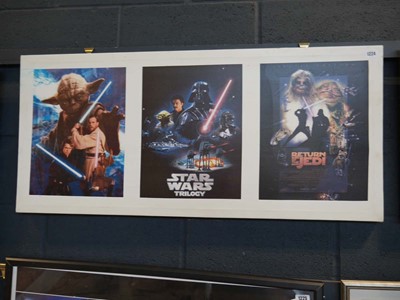Lot 1224 - 2 Star Wars canvas triptychs