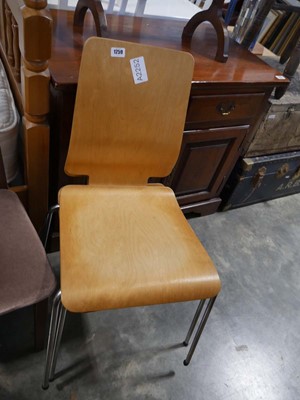Lot 1259 - Pair of bent ply stacking chairs
