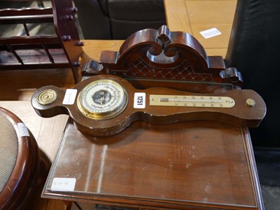 Lot 1251 - Small barometer and tapestry upholstered...