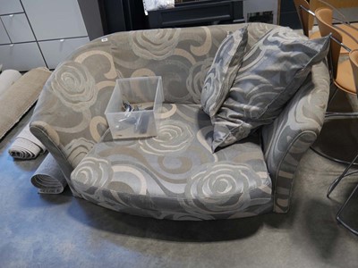 Lot 1257 - Large upholstered snug with loose cushions