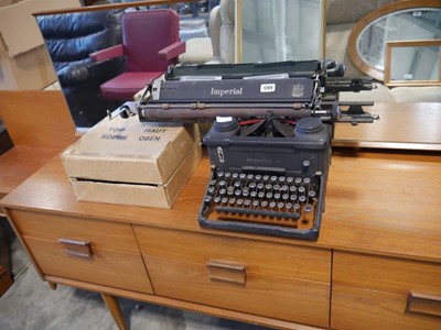 Lot 1289 - Vintage Imperial typewriter and Lilliput...