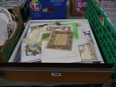 Lot 1299 - Tray of greetings cards