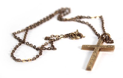 Lot 677 - A 9ct yellow gold chainlink necklace...