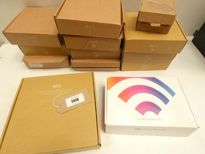 Lot 2426 - 10x Sky Stream pucks and 2x Sky routers