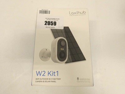 Lot 2059 - Laxihub W2 Kit1 outdoor WiFi camera and panel