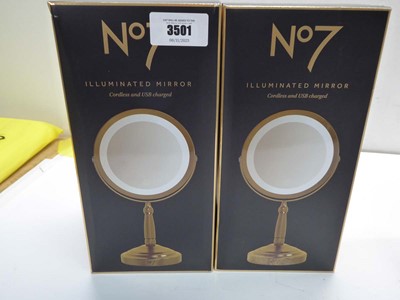 Lot 3351 - 2 No. 7 Illuminated cordless and USB charged...