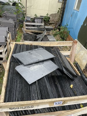 Lot 530 - 6 part stillages of reclaimed slates, various...