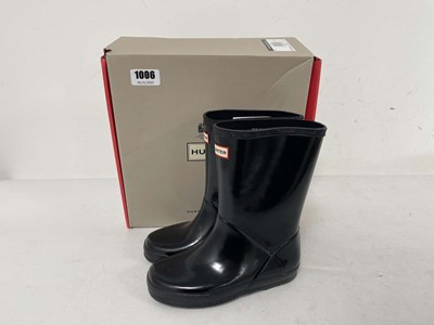 Lot 1006 - Hunter kids first classic gloss wellington...