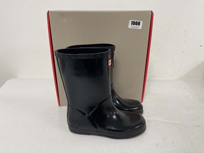 Lot 1008 - Hunter kids first classic gloss wellington...