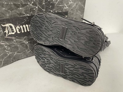 Lot 1018 - Demonia Cult vegan leather boots in black size...