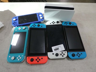 Lot 2097 - Selection of 4 Nintendo Switches for spares...