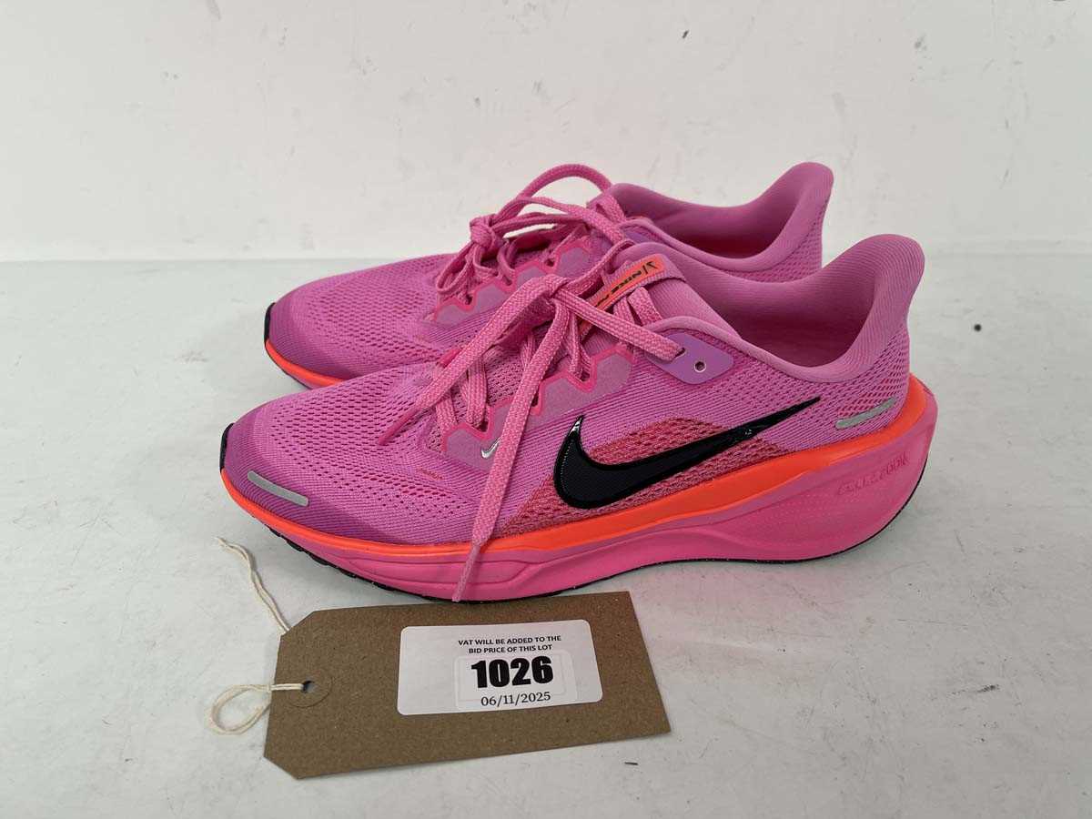 Lot 1026 - Nike pegasus 41 trainers in playful pink size UK5