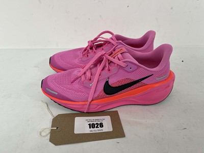 Lot 1026 - Nike pegasus 41 trainers in playful pink size UK5